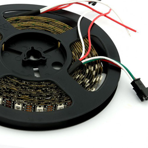 WS2801 DC5V Series Flexible LED Strip Lights, Programmable Pixel Full Color Chasing, Indoor Use, 300LEDs 16.4ft Per Reel By Sale WS2801 DC5V Series Flexible LED Strip Lights, Programmable Pixel Full Color Chasing, Indoor Use, 300LEDs 16.4ft Per Reel By Sale
